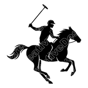 Polo Game Player Horse Vector Illustration, Polo SVG, Polo PNG, Polo JPG, Polo Art, Polo Clipart, Polo Silhouette, Horse Polo, Polo Player