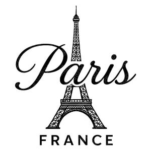 Paris France Eiffel Tower Vector Illustration, Eiffel Tower SVG, PNG, France Art, Eiffel Tower Silhouette, Eiffel Tower, French Landmark