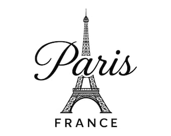 Paris France Eiffel Tower Vector Illustration, Eiffel Tower SVG, PNG, France Art, Eiffel Tower Silhouette, Eiffel Tower, French Landmark