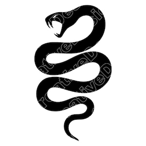 Ilustración vectorial simple de serpiente, serpiente SVG, serpiente PNG, Jpg, arte de serpiente, clipart de serpiente, archivos de corte, silueta de serpiente, serpiente enroscada, serpiente salvaje