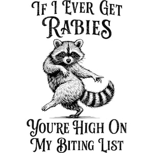 Raccoon Dancing Vector Illustration, Raccoon SVG, Raccoon PNG, JPG, Raccoon Art & Clipart, Raccoon Silhouette, Cute Raccoon, Cartoon Raccoon