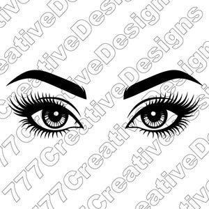 Eyes Vector Illustration, Eyes Svg, Eyes Png, Jpg, Eyes Art, Eyes Clipart, Pretty Eyes, Eyes Silhouette, Human Eyes, Staring Eyes, Love Eyes