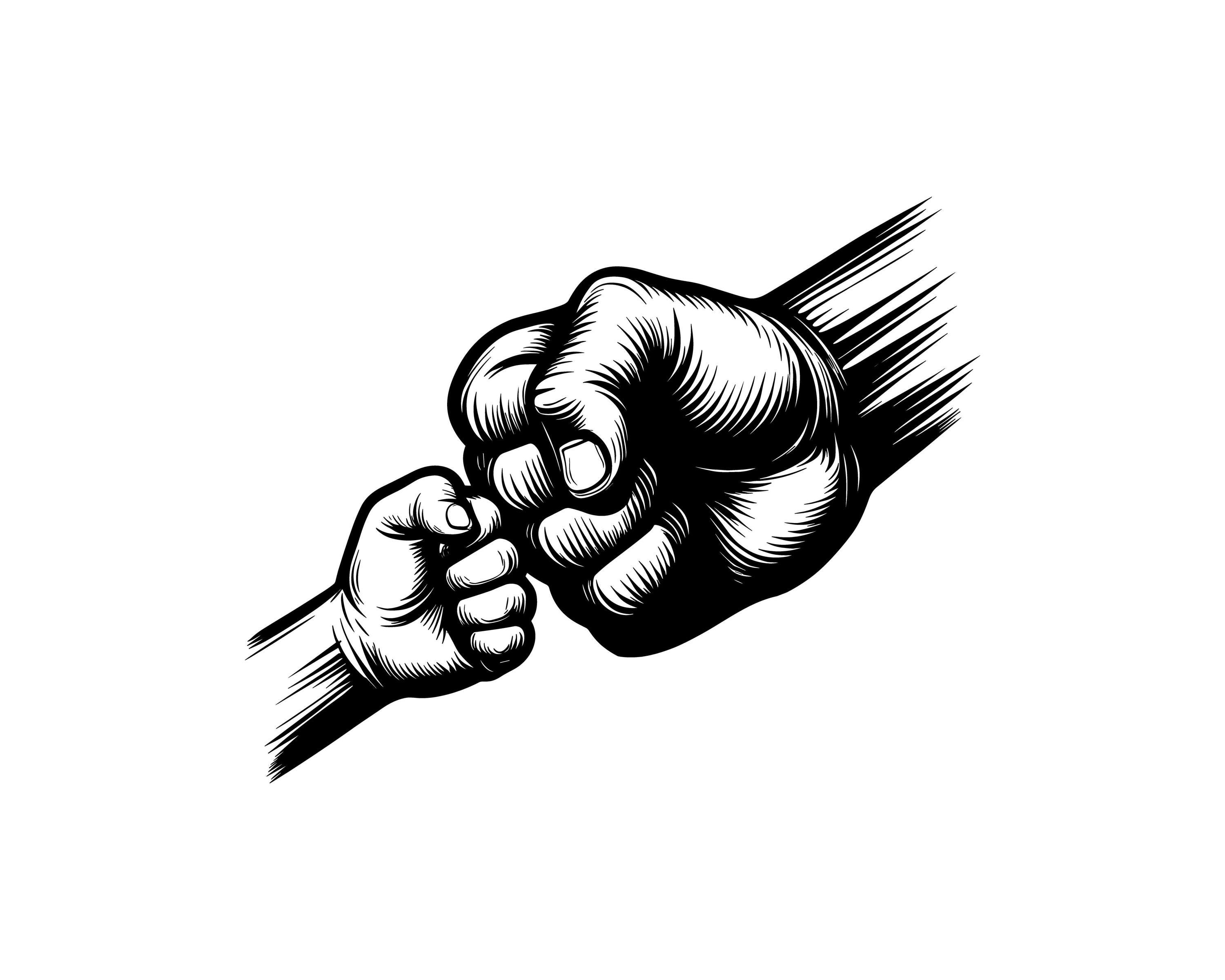 Fist Bump Vector Illustration, Fist Bump SVG, Fist Bump PNG, Fist