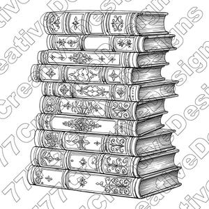 Stack Of Books Vector Illustration, Books Svg, Books Png, Book Art, Book Clipart, Cut Files, Book Silhouette, Pile Of Books, Reading Books