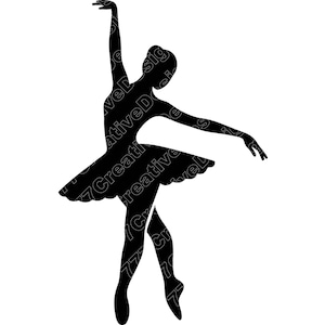 Ilustración vectorial de bailarina, bailarina SVG, bailarina PNG, JPG, clipart de bailarina, silueta de bailarina, bailarina de ballet, bailarina bailando