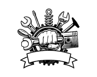 Mechanic Tools Vector Illustration, Mechanic Tools SVG, Tools PNG, JPG, Tools Art And Clipart, Tools Silhouette, Garage Tools, Repair Tools