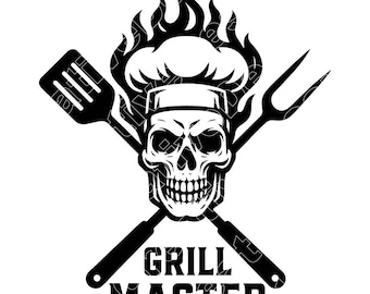 Grillmästare vektorillustration, Grillmästare Svg, Grillmästare Png, Jpg, Grillkonst, Grill Clipart, Grillsiluett, BBQ Grill, Kockgrill