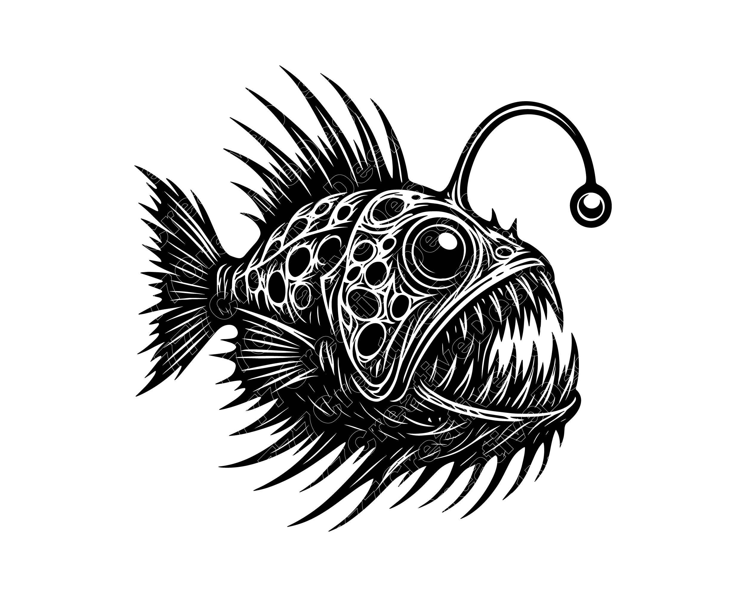 Deep sea anglerfish - Etsy België, image size:2500x2000