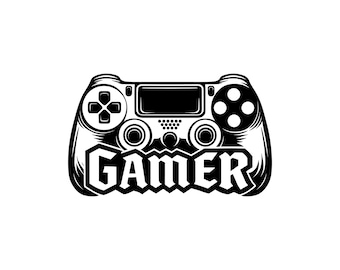 Gamer Controller Vector Illustration, Controller SVG, Controller PNG, JPG, Controller Art & Clipart, Controller Silhouette, Game Controller