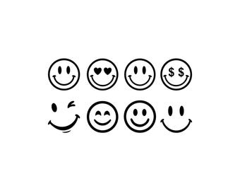 Smiley Face Vector Illustration, Smiley Face SVG, Smiley Face PNG, Smiley Face Art, Smiley Face Clipart, Smiley Face Silhouette, Happy Face