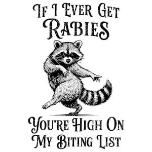 Raccoon Dancing Vector Illustration, Raccoon Svg, Raccoon Png, Jpg, Raccoon Art & Clipart, Raccoon Silhouette, Cute Raccoon, Cartoon Raccoon