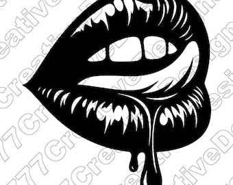 Lips Vector Illustration, Lips Svg, Lips Png, Lips Jpg, Lips Art, Lips Clipart, Cut Files, Lips Silhouette, Kiss Lips, Bold Lips, Sexy Lips