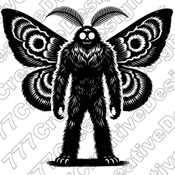 モスマン ベクターイラスト、モスマン SVG、モスマン PNG、JPG