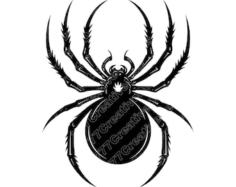 Ilustração vetorial de aranha, aranha em SVG, aranha em PNG, aranha em JPG, arte de aranha, clipart de aranha, silhueta de aranha, aranha assustadora, aranha tecelã
