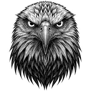 Ilustracja wektorowa z portretem głowy orła, SVG, PNG, JPG, grafika z orłem, projekt koszulki, sublimacja, grafika z orłem, pliki do cięcia, sylwetka orła