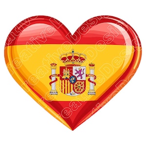 Spain Flag Vector Illustration, Spain Flag Svg, Spain Flag Png, Spain Art, Flag Clipart, Spain Flag Design, Spanish Flag, National Emblem