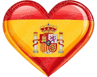 Spain Flag Vector Illustration, Spain Flag Svg, Spain Flag Png, Spain Art, Flag Clipart, Spain Flag Design, Spanish Flag, National Emblem