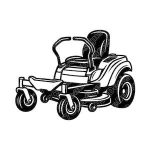 Zero Turn Mower Vector Illustration, Mower SVG, Mower PNG, Mower JPG, Mower Art, Mower Clipart, Mower Silhouette, Lawn Mower, Riding Mower