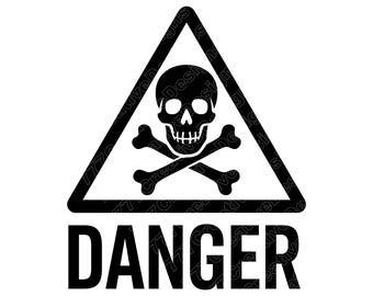 Danger Sign Vector Illustration, Danger Sign SVG, Danger PNG, Danger Art, Warning Sign Clipart, Sign Silhouette, Caution Sign, Safety Sign