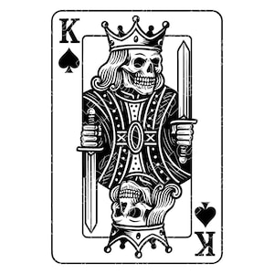 King Of Spades Vector Illustration, King Of Spades Svg, Png, Jpg, King Of Spades Art & Clipart, King Of Spades Silhouette, Card Game King