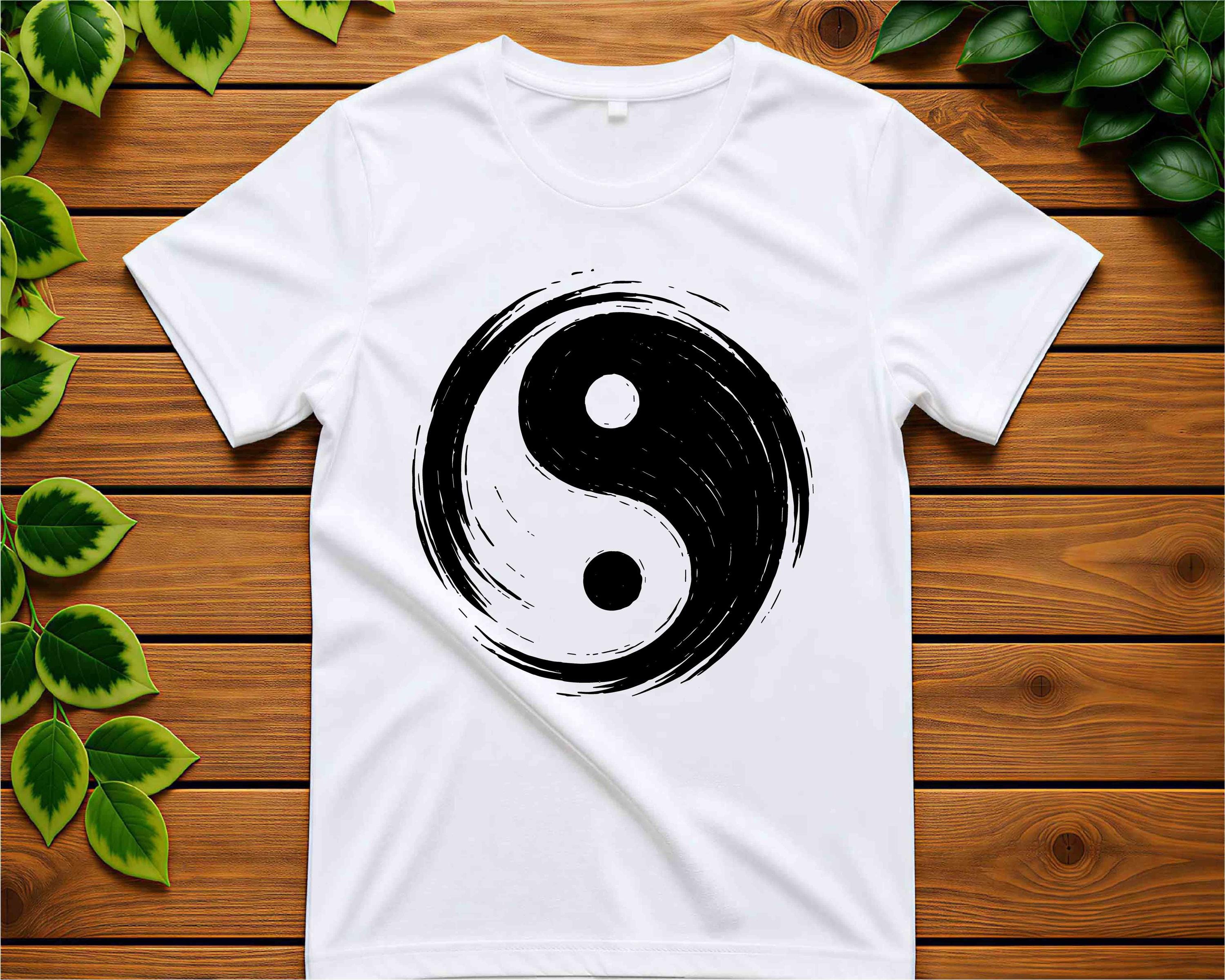 Grunge Yin Yang Vector Illustration, Yin Yang SVG, PNG, JPG, Yin