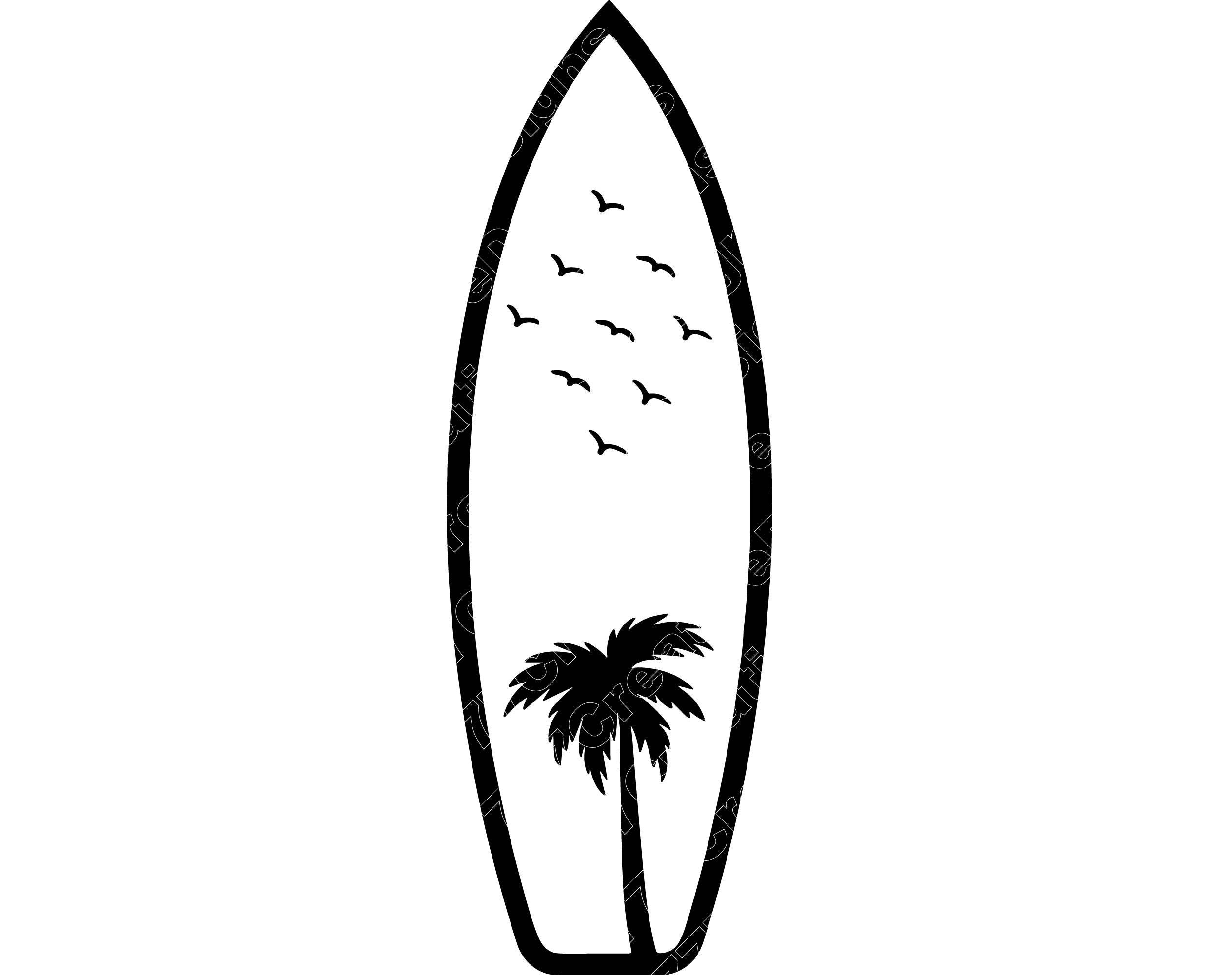Surfboard Drawing - Etsy UK