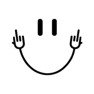 Middle Finger Power Socket Vector Illustration, Smile Face SVG, PNG, Electrician Meme Art & Clipart, Electrician Silhouette, Humor Design