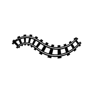 Railway Track Vector Illustration, Train SVG, PNG, JPG, Train Art, Railway Clipart, Track Silhouette, Vintage Railway, Steam Train Track