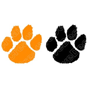 Tiger Paw Vector Illustration, Tiger Paw Svg, Tiger Png, Jpg, Tiger Paw Art & Clipart, Tiger Paw Silhouette, Tiger Paw Print, Wild Tiger Paw