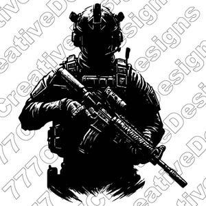Soldier Vector Illustration, Soldier Svg, Soldier Png, Jpg, Soldier Art, Soldier Clipart, Soldier Silhouette, Army Soldier, Military Man