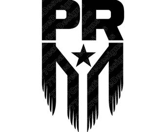 Distressed Puerto Rico Flag Vector Illustration, Puerto Rico Flag SVG, PNG, JPG, Clipart, Puerto Rico Silhouette, Grunge Flag, Vintage Flag