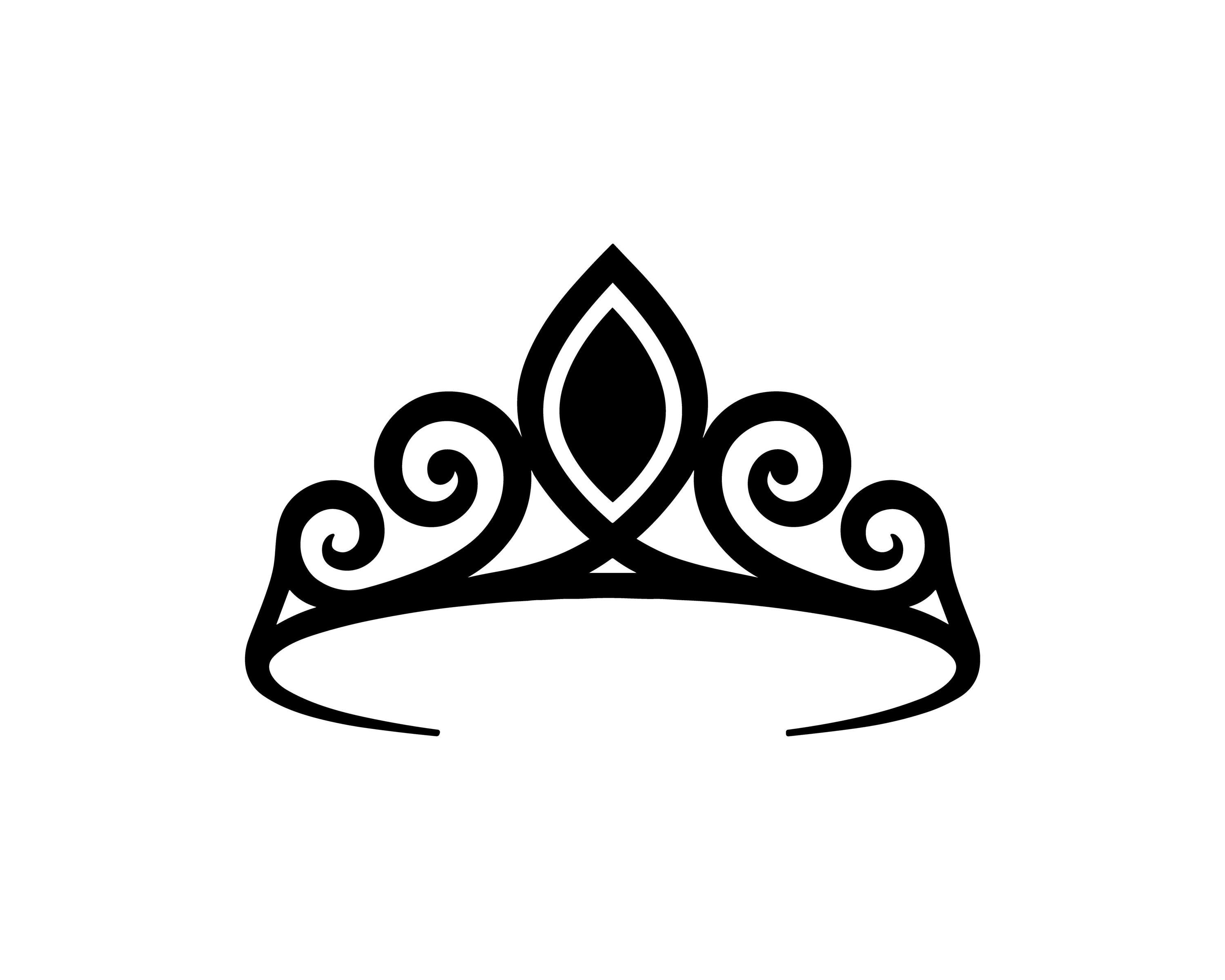 Princess Tiara Vector Illustration, Princess Tiara SVG, Tiara PNG, JPG, Tiara Art, Tiara Clipart, Tiara Silhouette, Royal Tiara, Cute Tiara