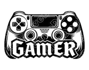 Gamer Controller Vector Illustration, Controller SVG, Controller PNG, JPG, Controller Art & Clipart, Controller Silhouette, Game Controller