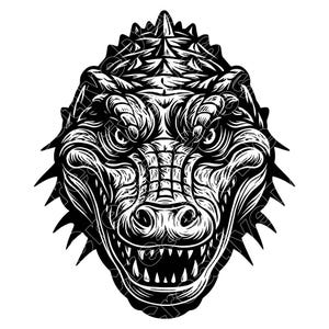 Crocodile Vector Illustration, Crocodile Svg, Crocodile Png, Jpg, Crocodile Art, Crocodile Clipart, Crocodile Silhouette, Wild Crocodile