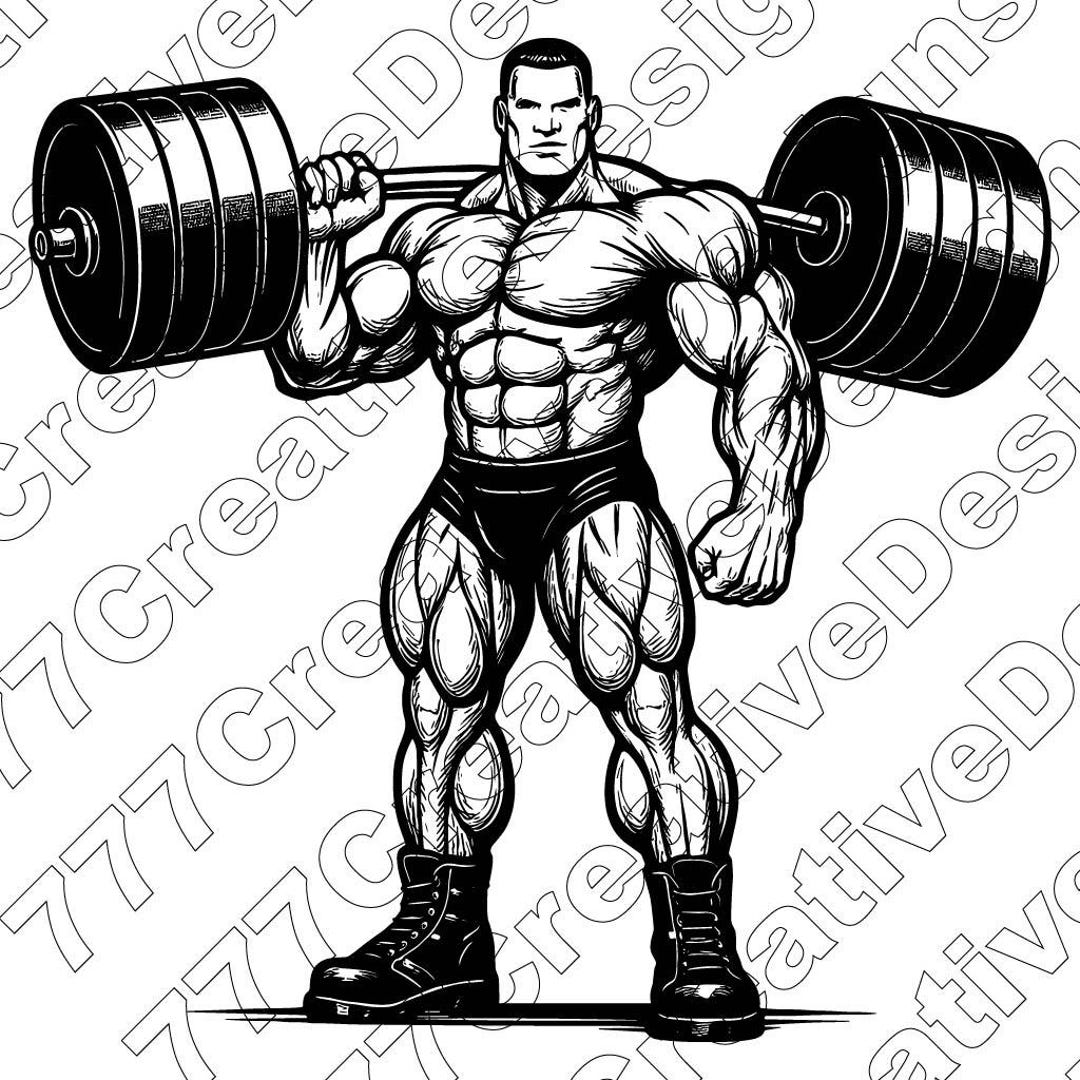 Powerlifter Vector Powerlifter Vector Illustration, Powerlifter Svg, Png, Jpg ...