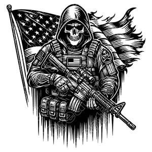 American Patriot Soldier Vector Illustration, USA Soldier Svg, Soldier Png, Jpg, Soldier Art & Clipart, Soldier Silhouette, Army Soldier