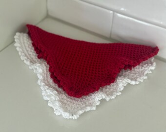 Cotton Dishcloth,  Knitted Washcloth, Handmade Gift For Friend