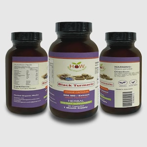 Organic Black Turmeric 500mg 30 Capsules