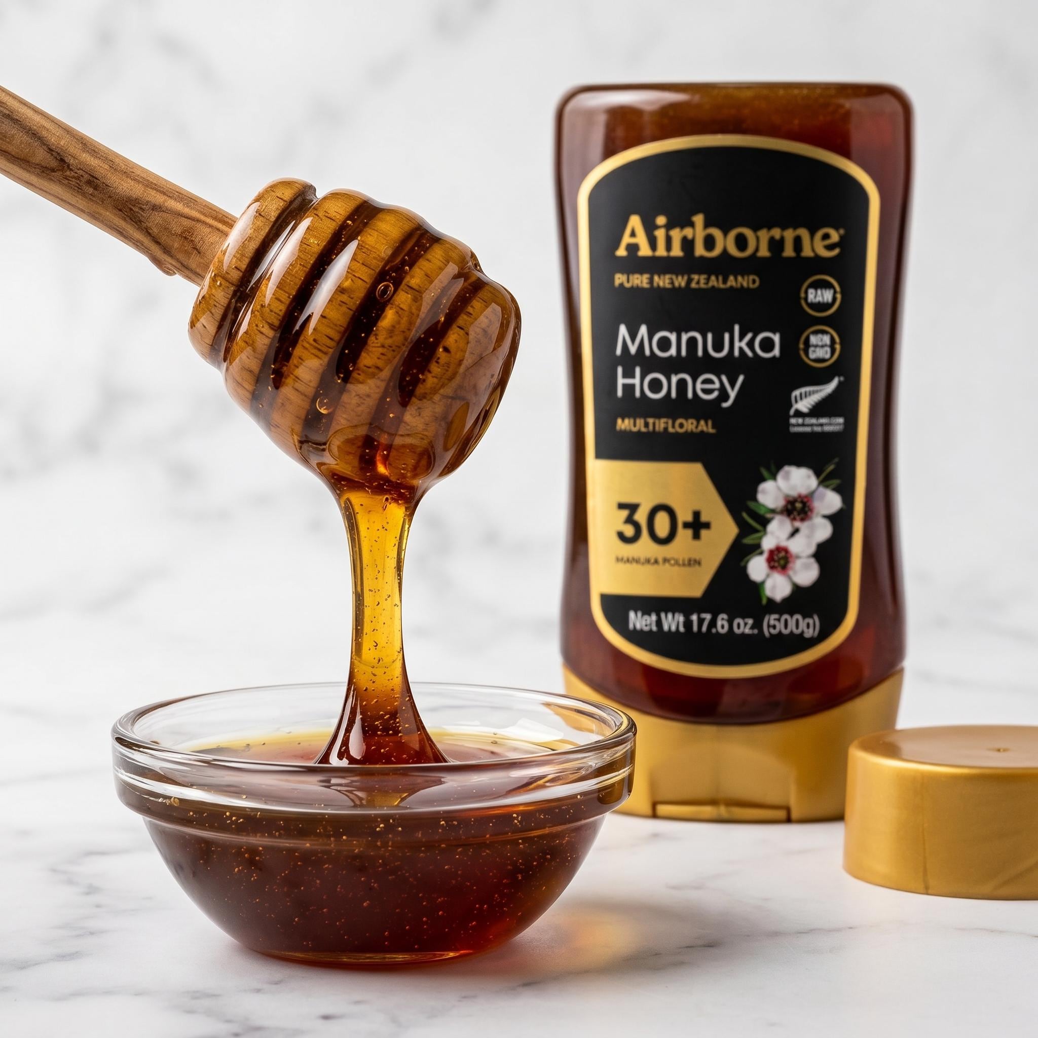 Airborne Manuka Honey 30+ Raw Multifloral New Zealand (17.6 Oz