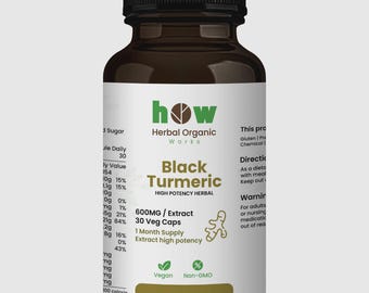 Kurkuma-Kapseln mit Curcumin Extrakt - 30 Count | Caesia Wurzel-Formel | Vegan & Nicht-GMO 500 mg