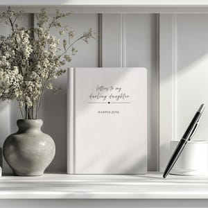Listy do córki spersonalizowany notatnik z imieniem niestandardowy dziennik dla drogiej córki dziewczyna mama pamiątkowy prezent, prezent na baby shower pamiątkowa książka w twardej oprawie