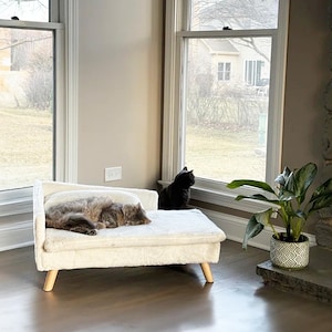 Elevated Pet Bed, Cat Bed, Dog Bed, Calming Cat Cave, Pet Furniture, Cat Cushion, Warm Cat Blanket, Pet Gifts, Puppy Bed, Kitten Sleep Cave
