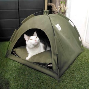 Tent Cat Bed, Calming Cat Cave, Cozy Pet Furniture, Cat Cushion, Warm Cat Blanket, Pet Gifts, Puppy Bed, Kitten Sleep Cave, Cat Lover