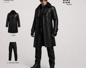 Conjunto de disfraz de Leon S. Kennedy, chaqueta táctica de Resident Evil, pantalones, traje con chaqueta con cremallera de un cuarto.