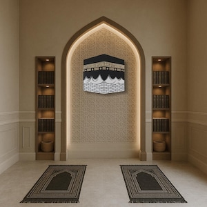 Kaaba Wall Art Islamic Home Decor 3D  Kaaba Sculpture Modern Islamic Calligraphy Muslim Gift - Ramadan Eid Decoration