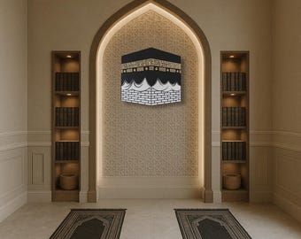 Kaaba Wall Art Islamic Home Decor 3D  Kaaba Sculpture Modern Islamic Calligraphy Muslim Gift - Ramadan Eid Decoration