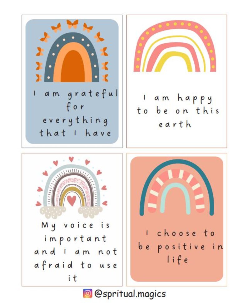 40+ Printable Affirmation Cards | Instant Download | Positive ...