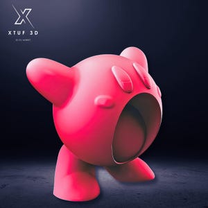 Kirby Inhale Figure, Kirby Stl 3D model design, Kirby Statue Stl, Kirby Digital STL, Kirby Figure 3D Stl Model, Kirby Stl File 3D Printing