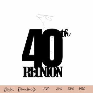 40 jaar decor SVG I Class Reunion 1983 I 40th SVG I High School Reunion SVG I Class Of 1983 digitale download I Cut-bestand