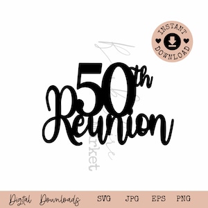 50. Wiedersehen Dekor SVG I Klassentreffen 1973 I 50 SVG I High School Reunion SVG I Klasse 1973 Digitaler Download I Schnittdatei I Fancy Font